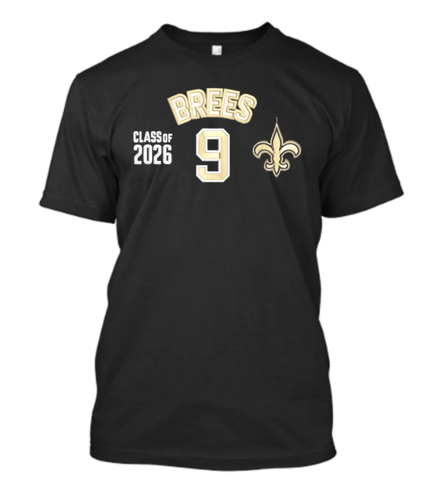 Brees 9 Class Of 2026 Fleur De Lis T-Shirt