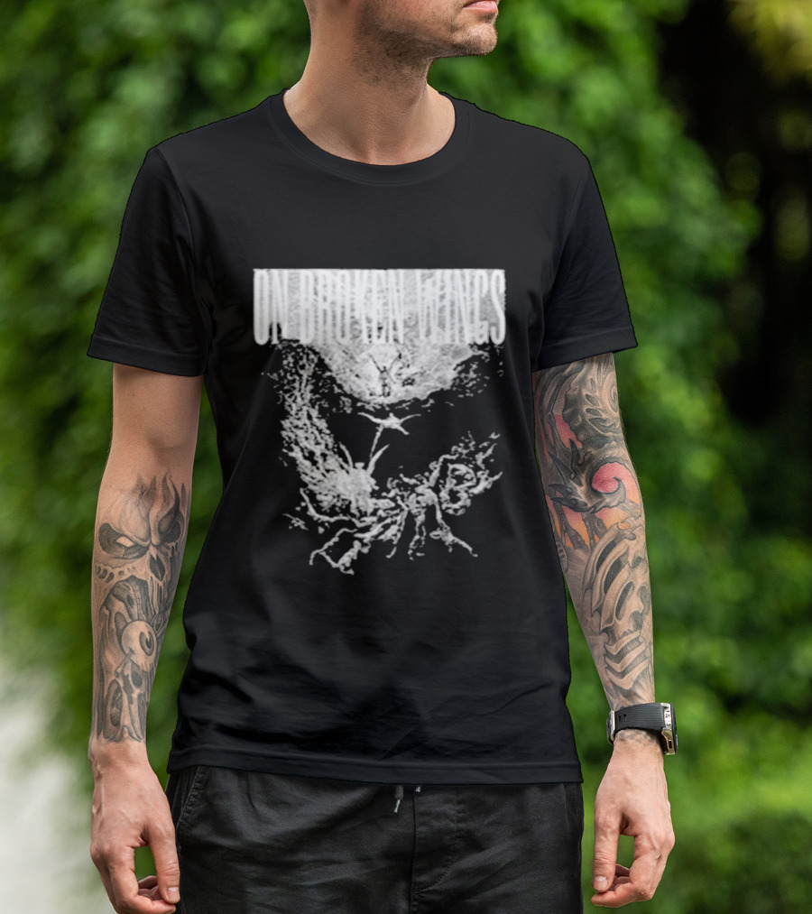On Broken Wings Fallen Angel White Grunge T-Shirt