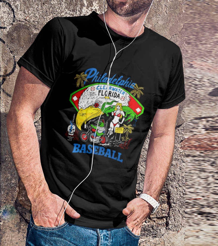 Philadelphia Phillies Clearwater Florida Baseball Alligator Beach Scene 2026 T-Shirt