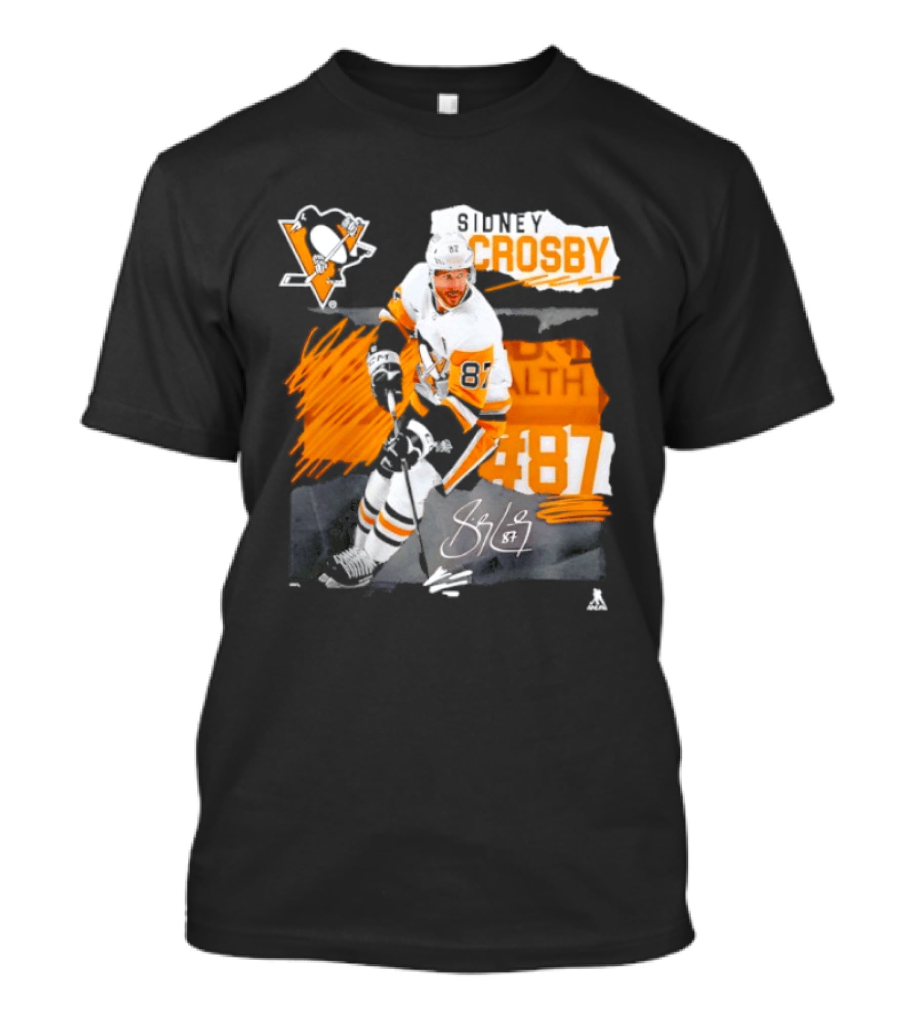 Pittsburgh Penguins Sidney Crosby 87 Fresh Ice Hockey Legend T-Shirt