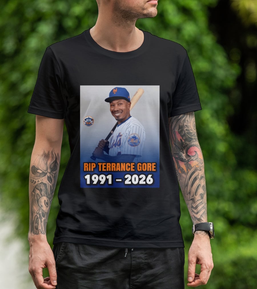 Rip Terrance Gore Mets Tribute 1991 2026 NYM News Baseball T-Shirt