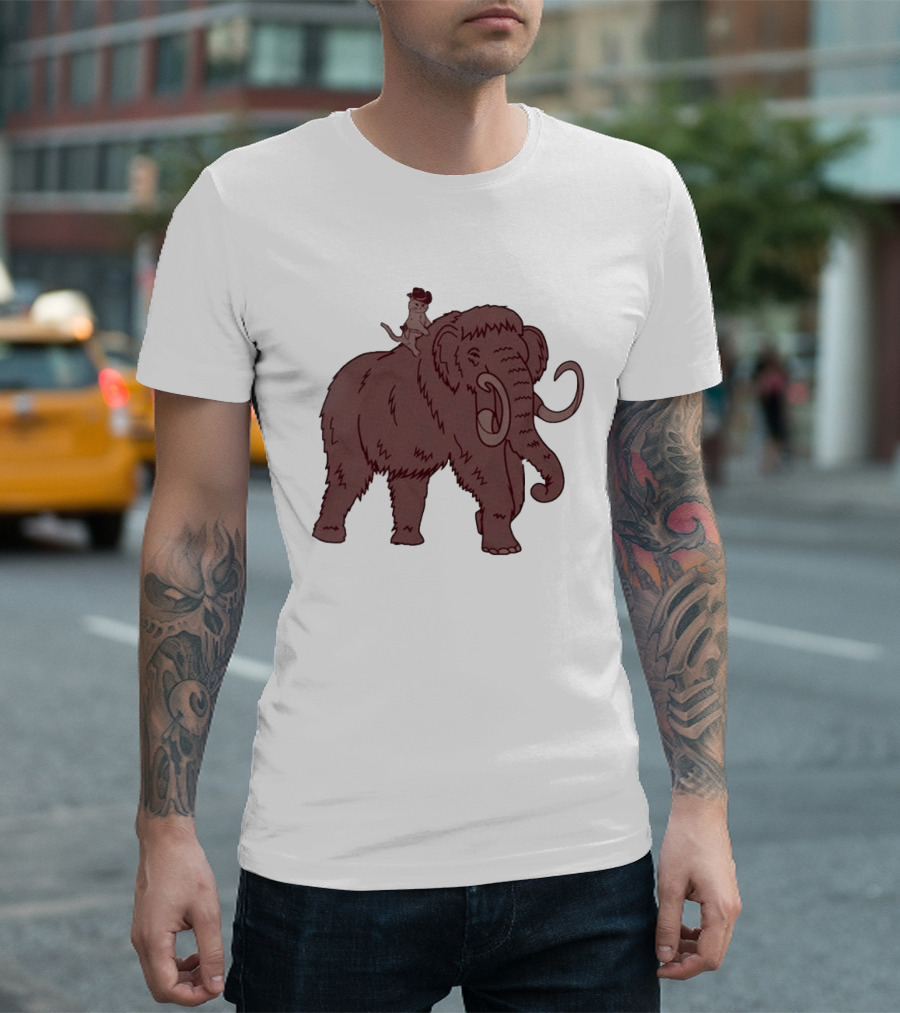 Gary Riding Mammoth Cowboy Adventure T-Shirt