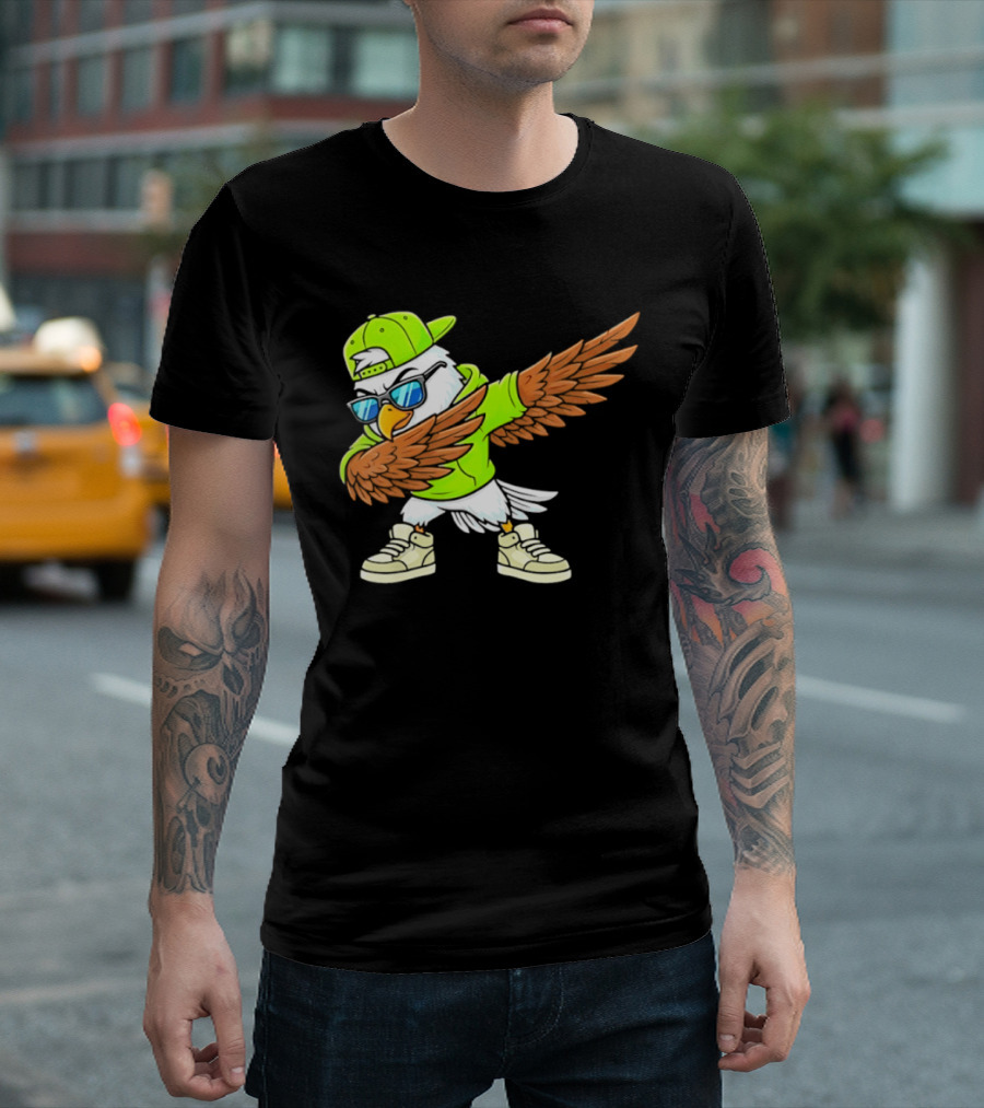 Seattle Seahawks Dabbing Hip Hop Eagle Fan T-Shirt