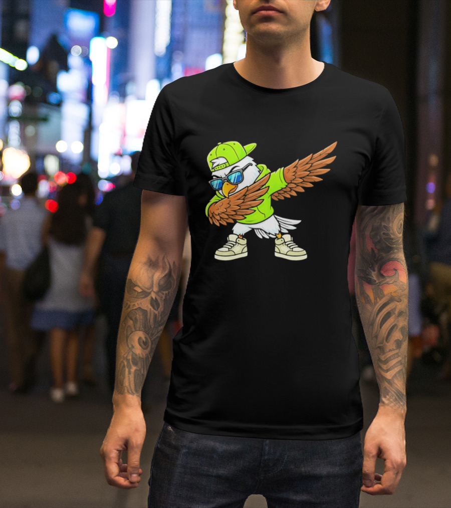 Seattle Seahawks Dabbing Hip Hop Eagle Fan T-Shirt