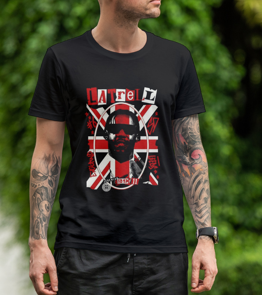 Latrell Davis San Diego State Aztecs NCAA Basketball UK Union Flag 29 11 T-Shirt