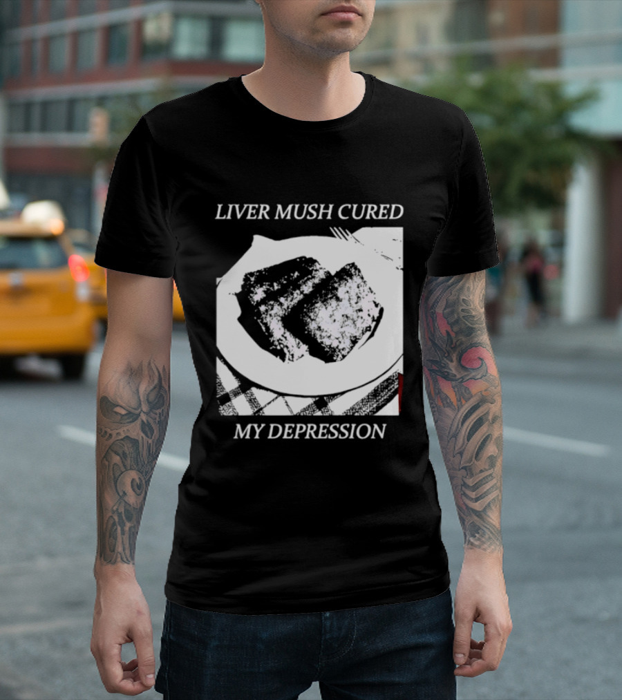 Liver Mush Cured My Depression By Graham Irvin Plate T-Shirt