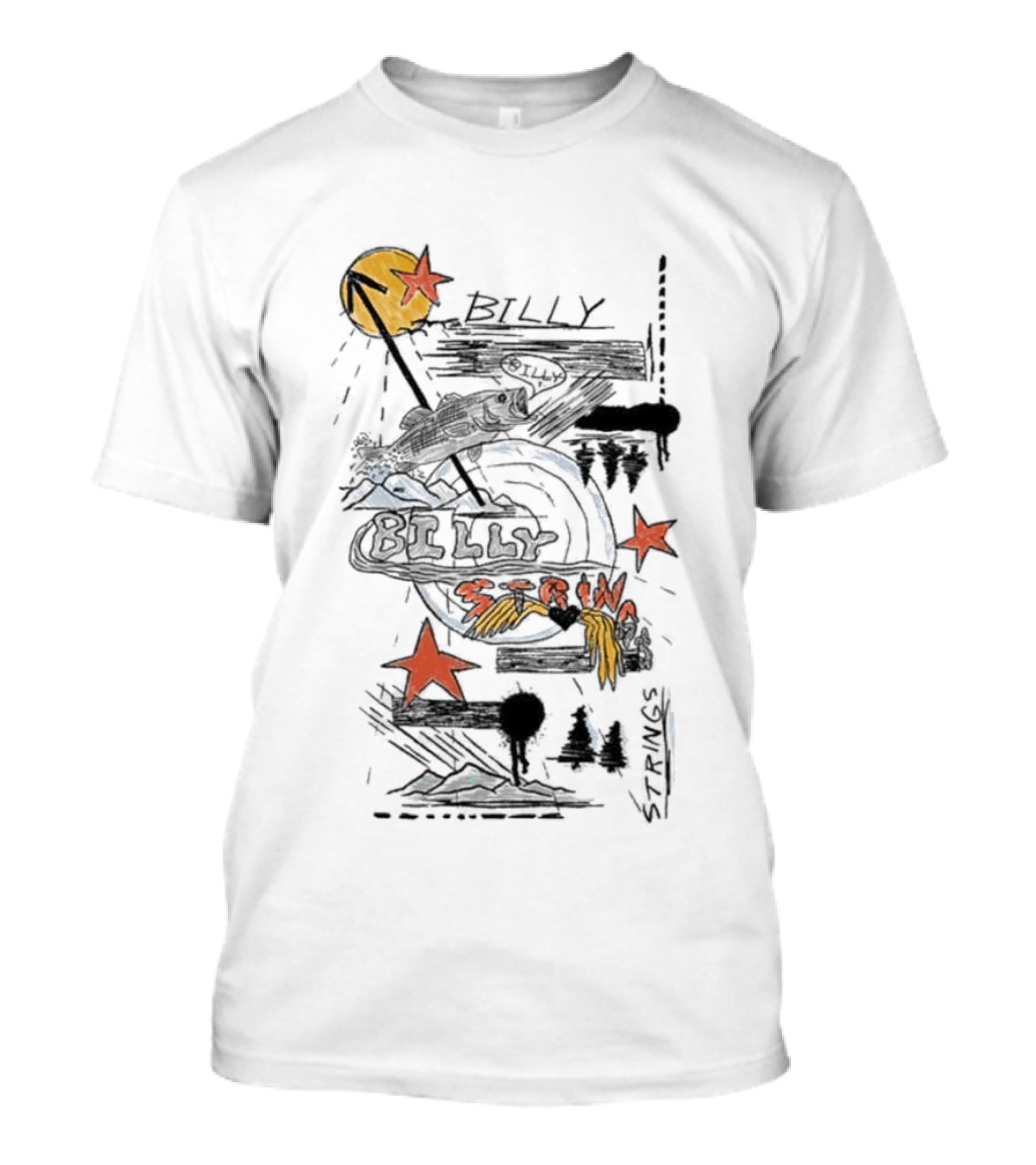 Billy Strings Fishing Sunrise Star T-Shirt