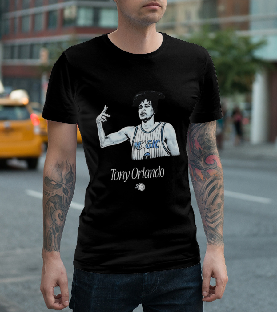 Tony Orlando Magic Basketball Jersey Player And Ball T-Shirt