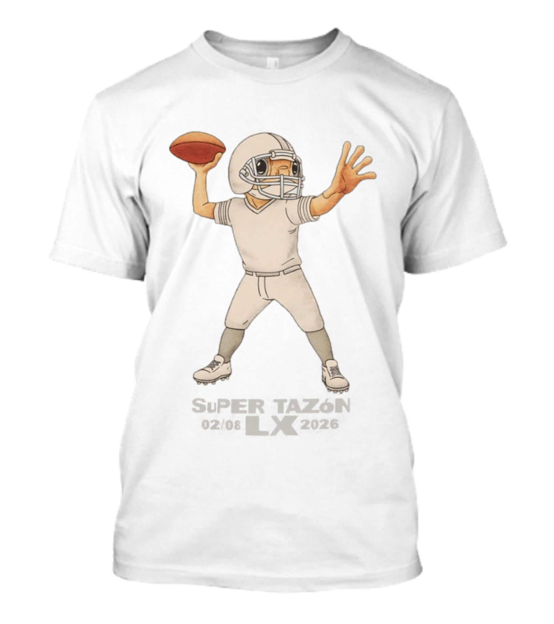 Bad Bunny X Super Tazon Football Quarterback Anime T-Shirt