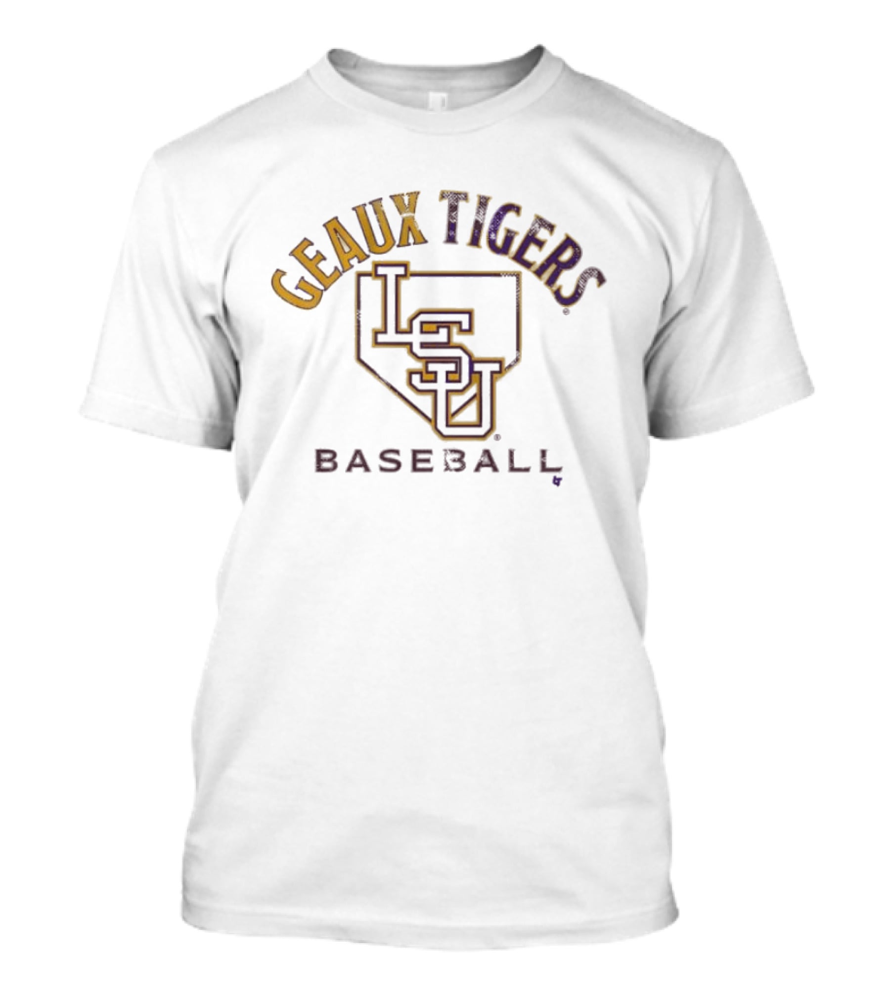 LSU Geaux Tigers Baseball Home Plate T-Shirt