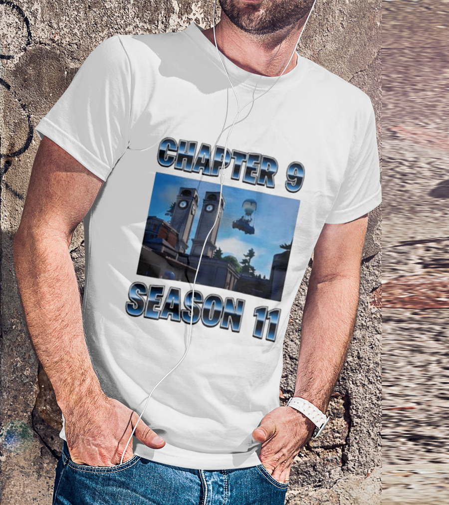 Chapter 9 Season 11 Tower Scene Floating Bus T-Shirt