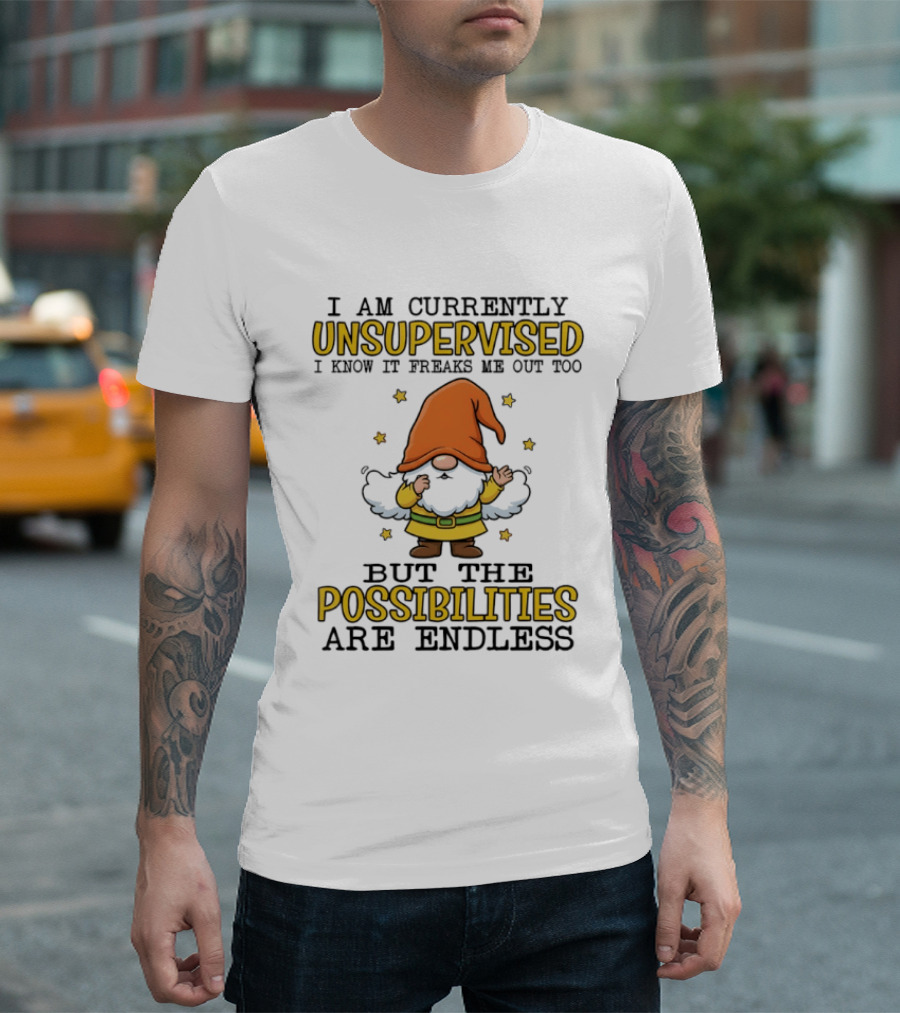 Gnome Unsupervised Adventure Endless Possibilities T-Shirt