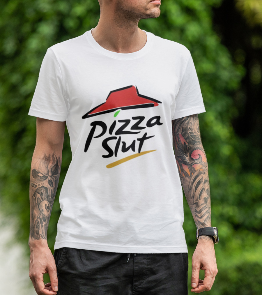 Pizza Slut Parody With Iconic Red Hat T-Shirt