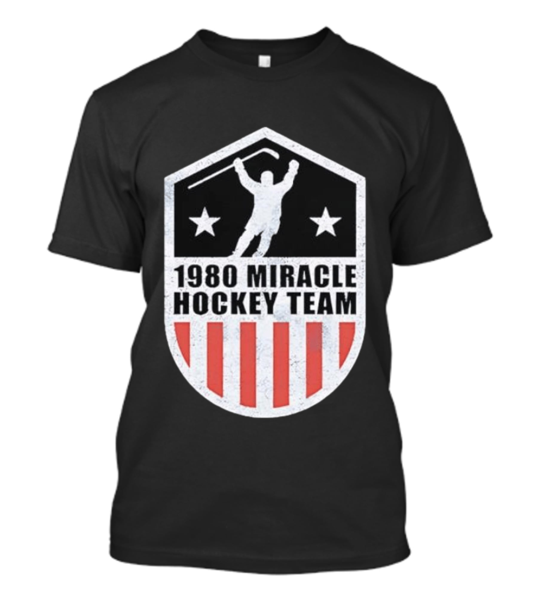 1980 Miracle Hockey Team Stars And Stripes Victory Celebration T-Shirt