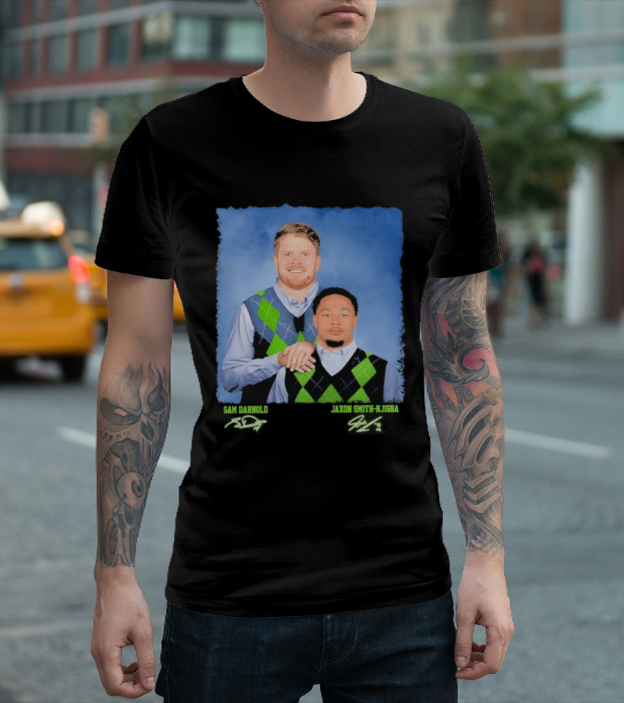 Darnold Smith Step Bros Style Football Duo Signatures T-Shirt