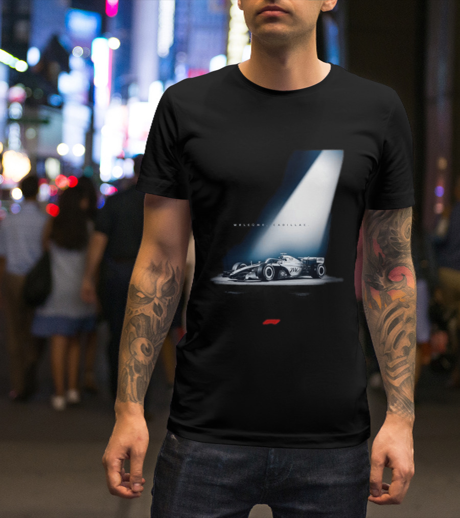 Welcome Cadillac F1 Team Formula 1 Racing Car Spotlight T-Shirt