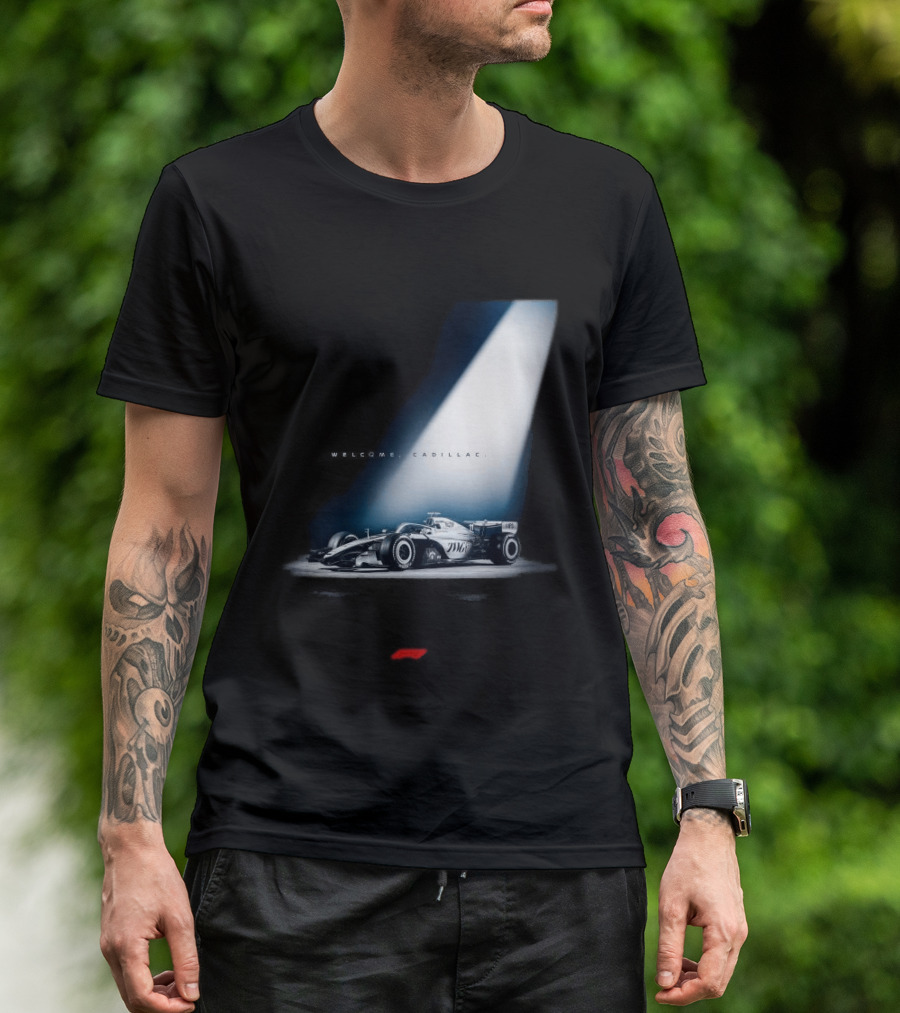 Welcome Cadillac F1 Team Formula 1 Racing Car Spotlight T-Shirt
