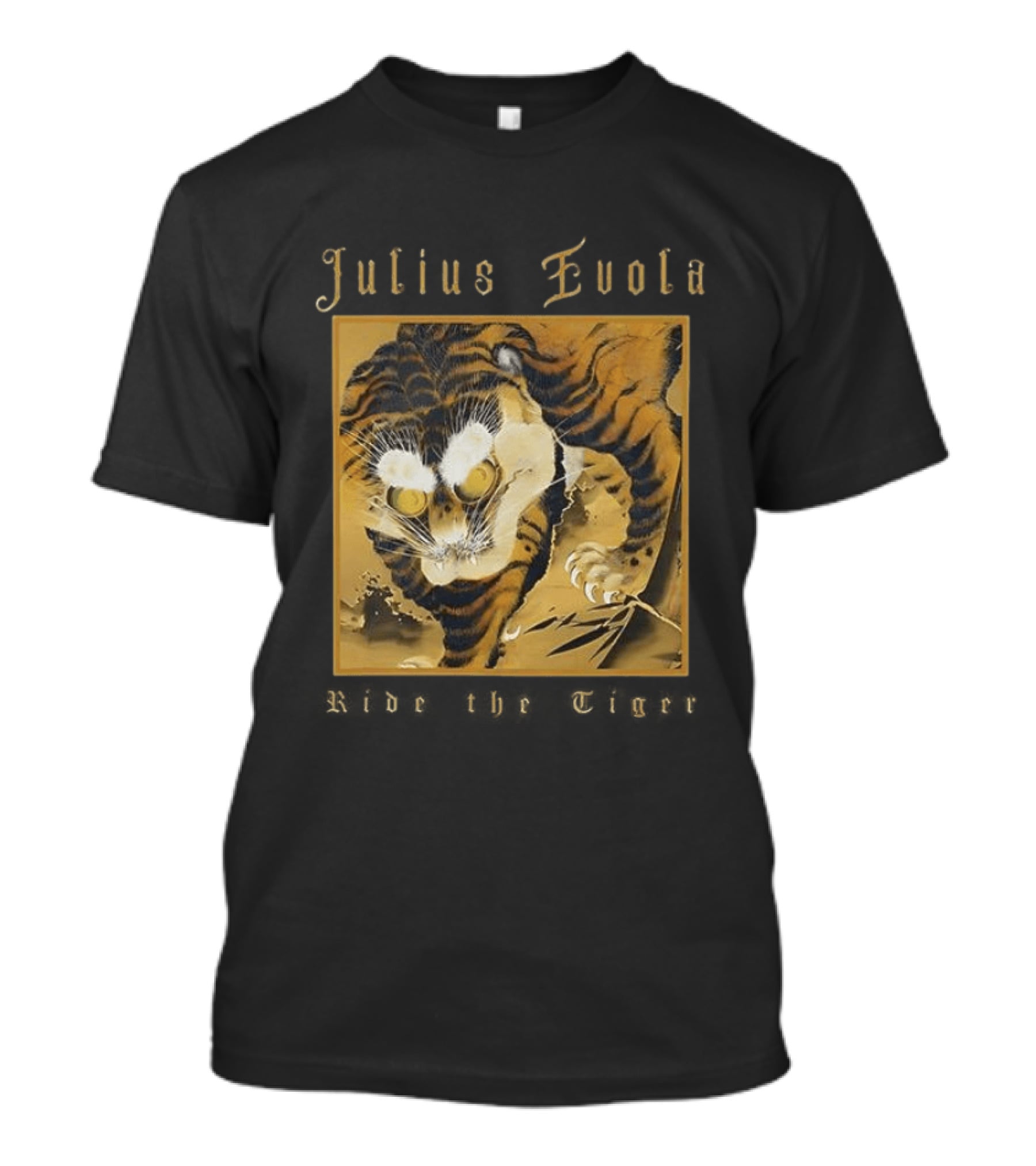 Julius Evola Ride The Tigers Fierce Golden Tiger T-Shirt