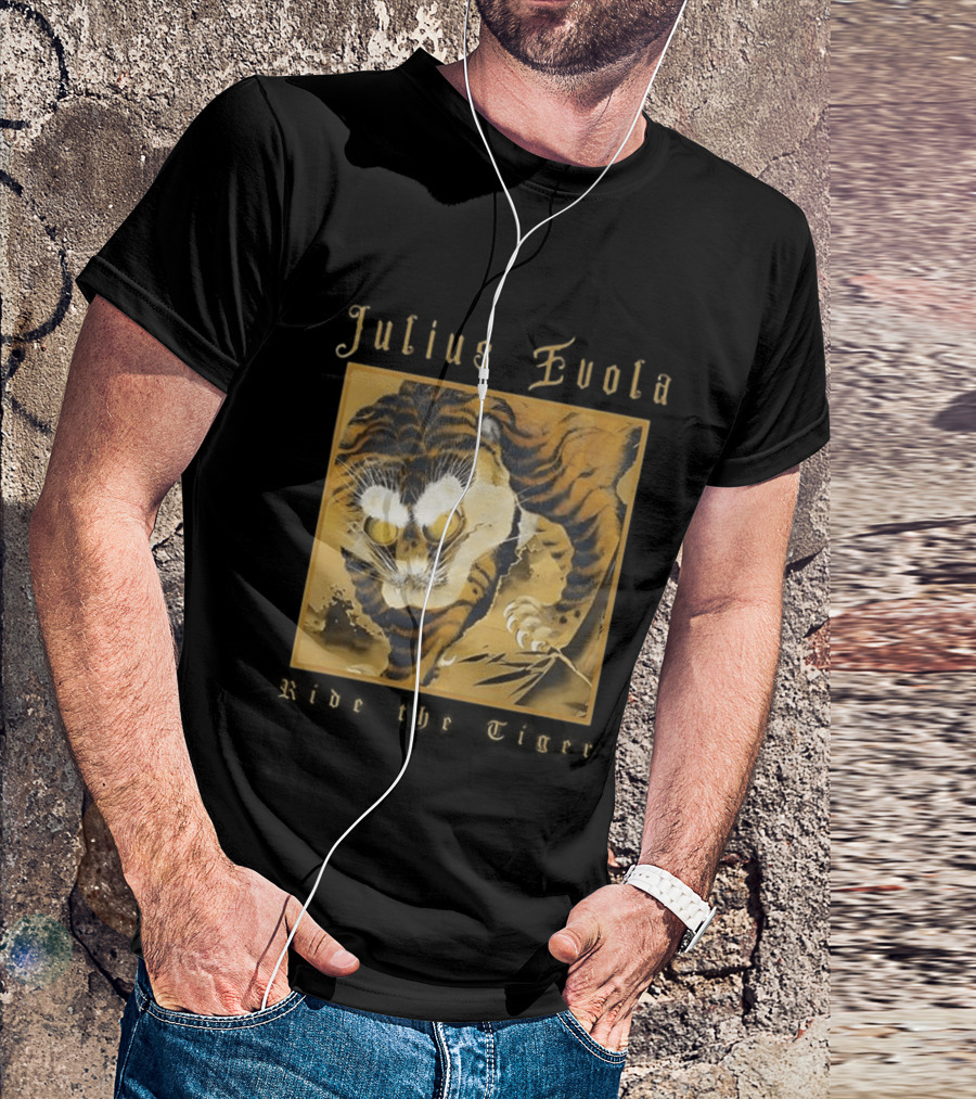 Julius Evola Ride The Tigers Fierce Golden Tiger T-Shirt