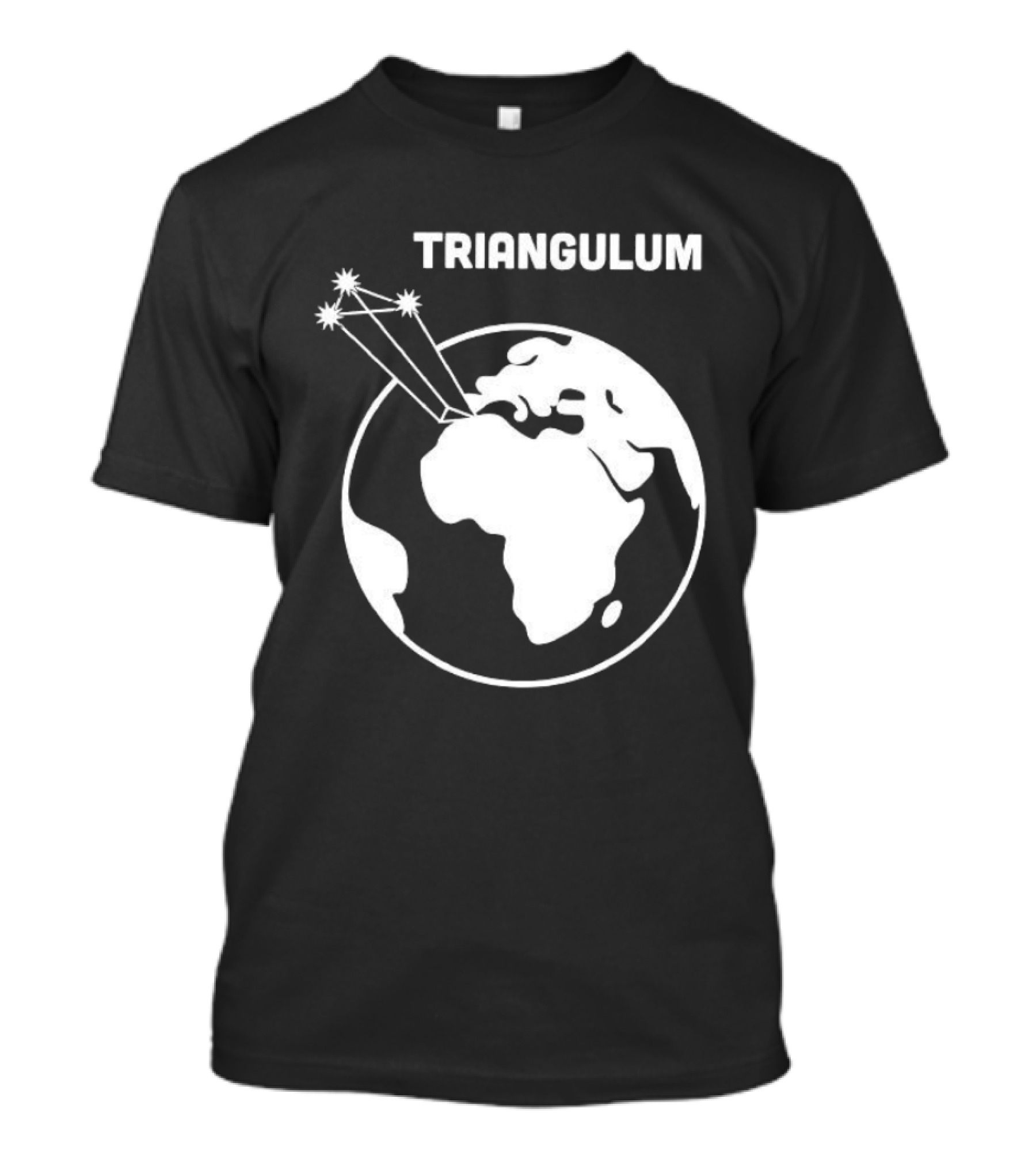 Triangulum Constellation Over Earth Globe T-Shirt