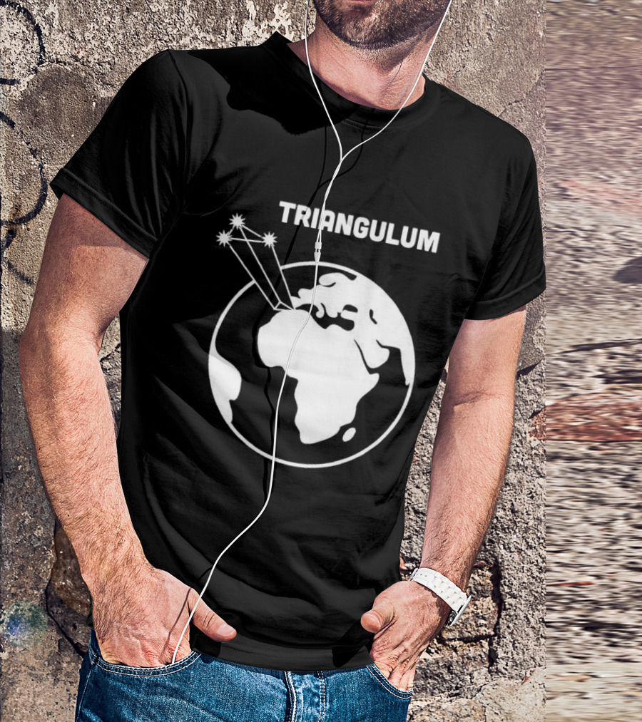 Triangulum Constellation Over Earth Globe T-Shirt