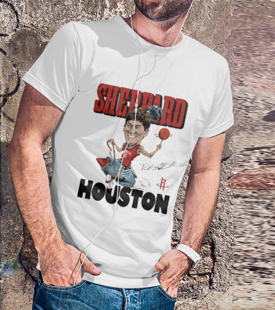 Houston Rockets Sheppard Cartoon Character Rocket T-Shirt