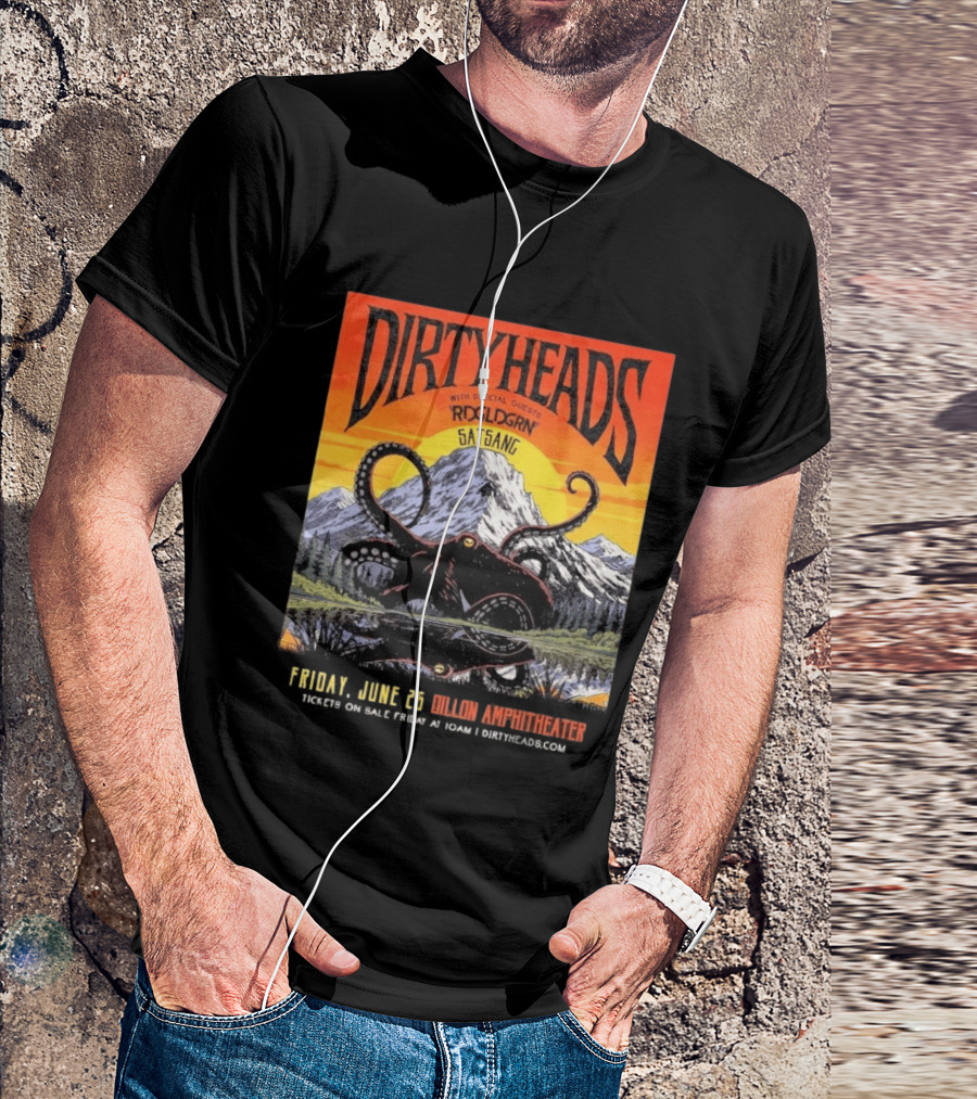 Dirty Heads Live June 26 2026 Dillon Amphitheater Colorado Featuring RDGLDGRN Satsang T-Shirt