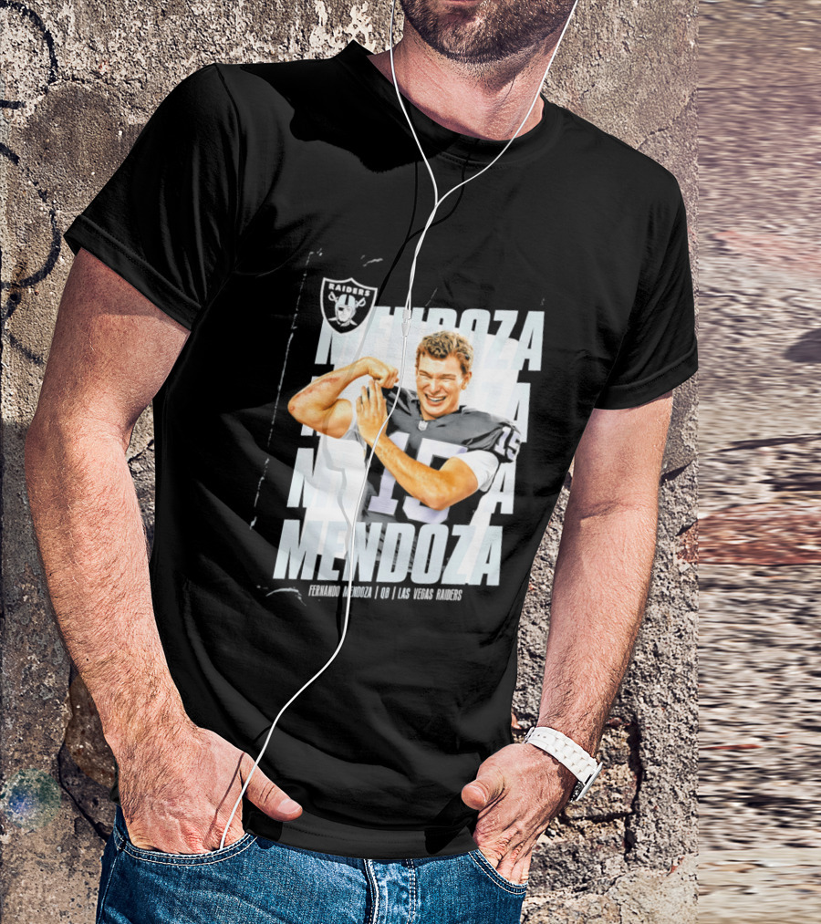 Las Vegas Raiders Fernando Mendoza Quarterback 15 Mendoza T-Shirt