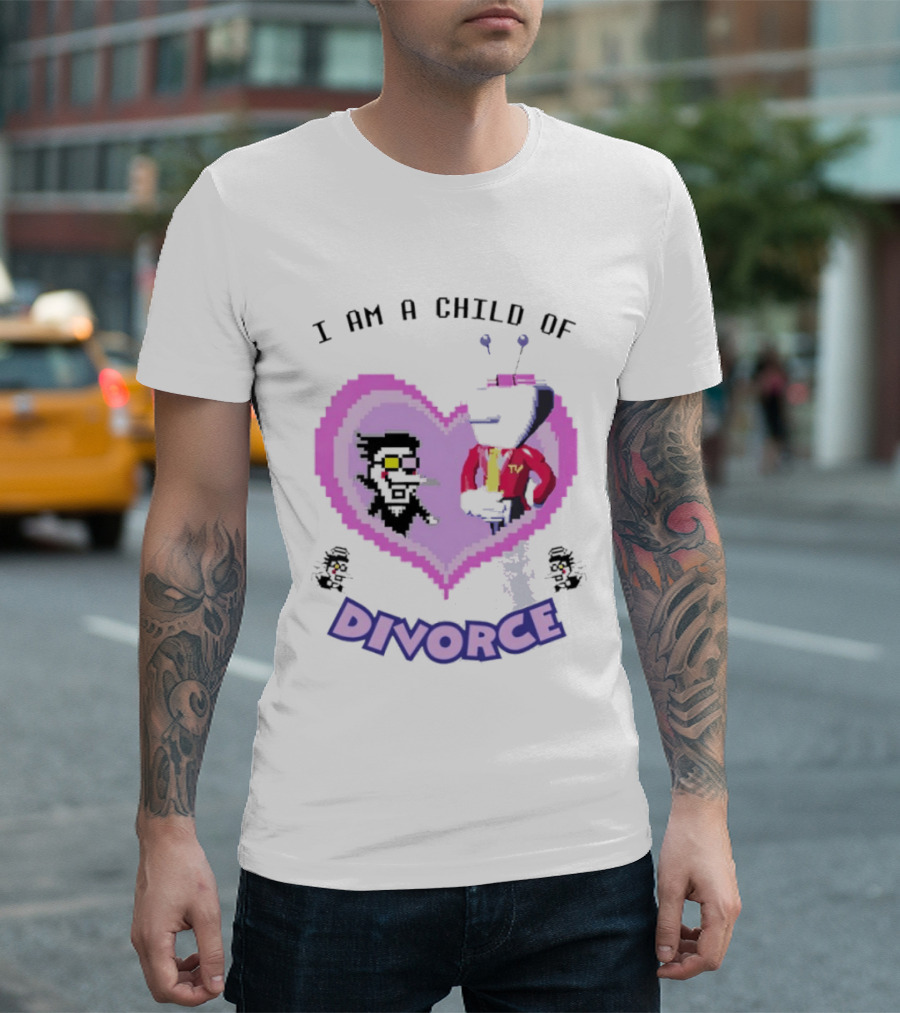I Am A Child Of Divorce Heart Spamton Tenna Pixel T-Shirt