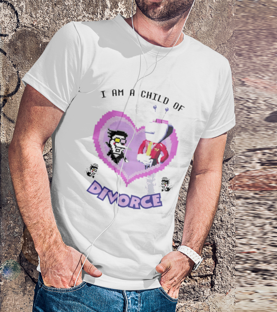 I Am A Child Of Divorce Heart Spamton Tenna Pixel T-Shirt