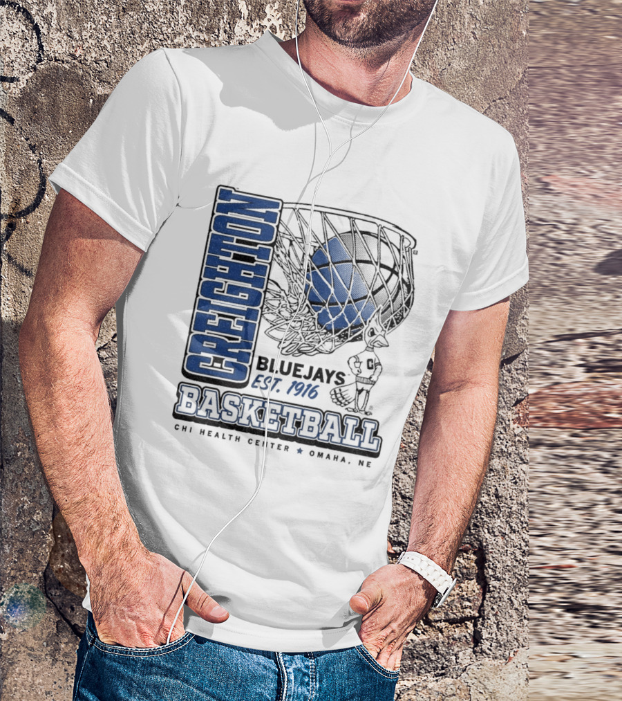 Creighton Bluejays Basketball Est. 1916 CHI Health Center Omaha NE T-Shirt