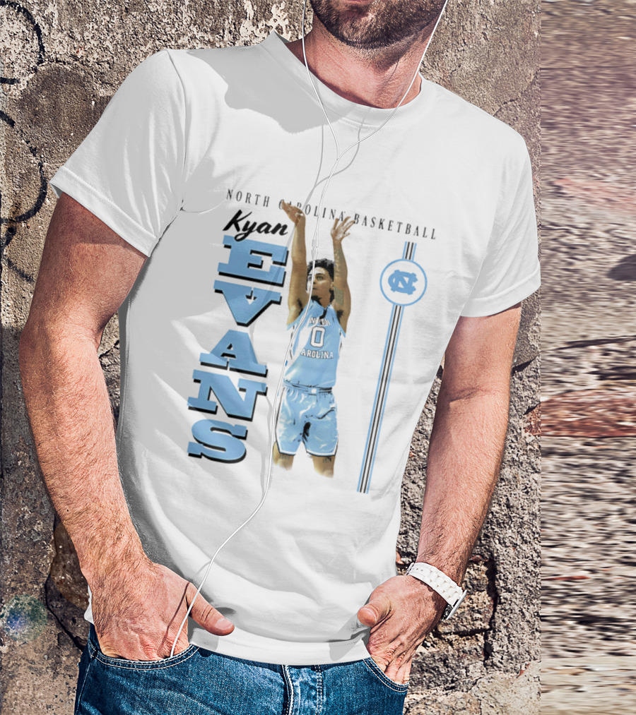 Kyan Evans North Carolina Basketball Tar Heels Team Spirit T-Shirt