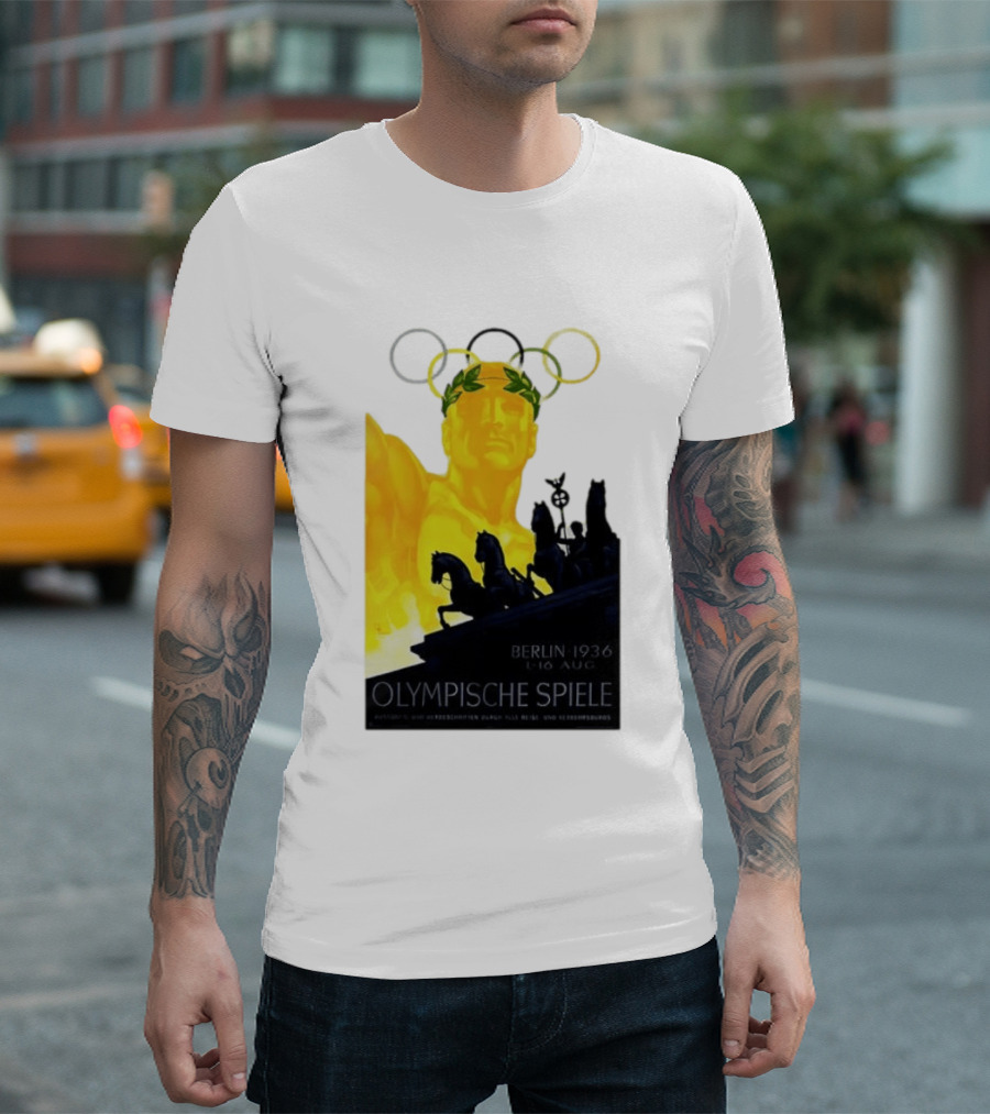 Berlin 1936 1 16 Aug Olympische Spiele Olympische Ringe Quadriga T-Shirt