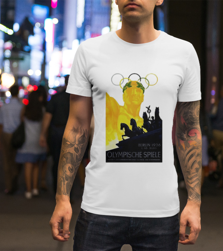 Berlin 1936 1 16 Aug Olympische Spiele Olympische Ringe Quadriga T-Shirt