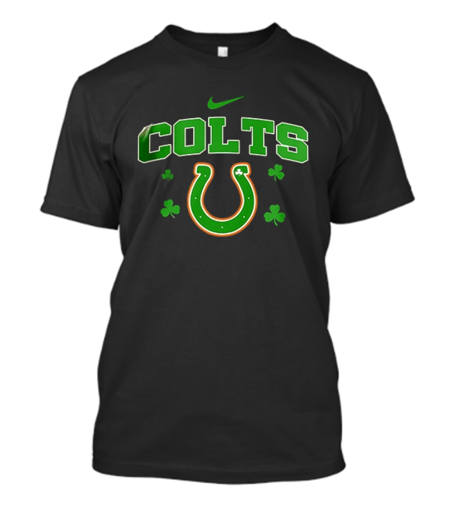 Indianapolis Colts Irish Woman Shamrock Horseshoe Luck Charm T-Shirt
