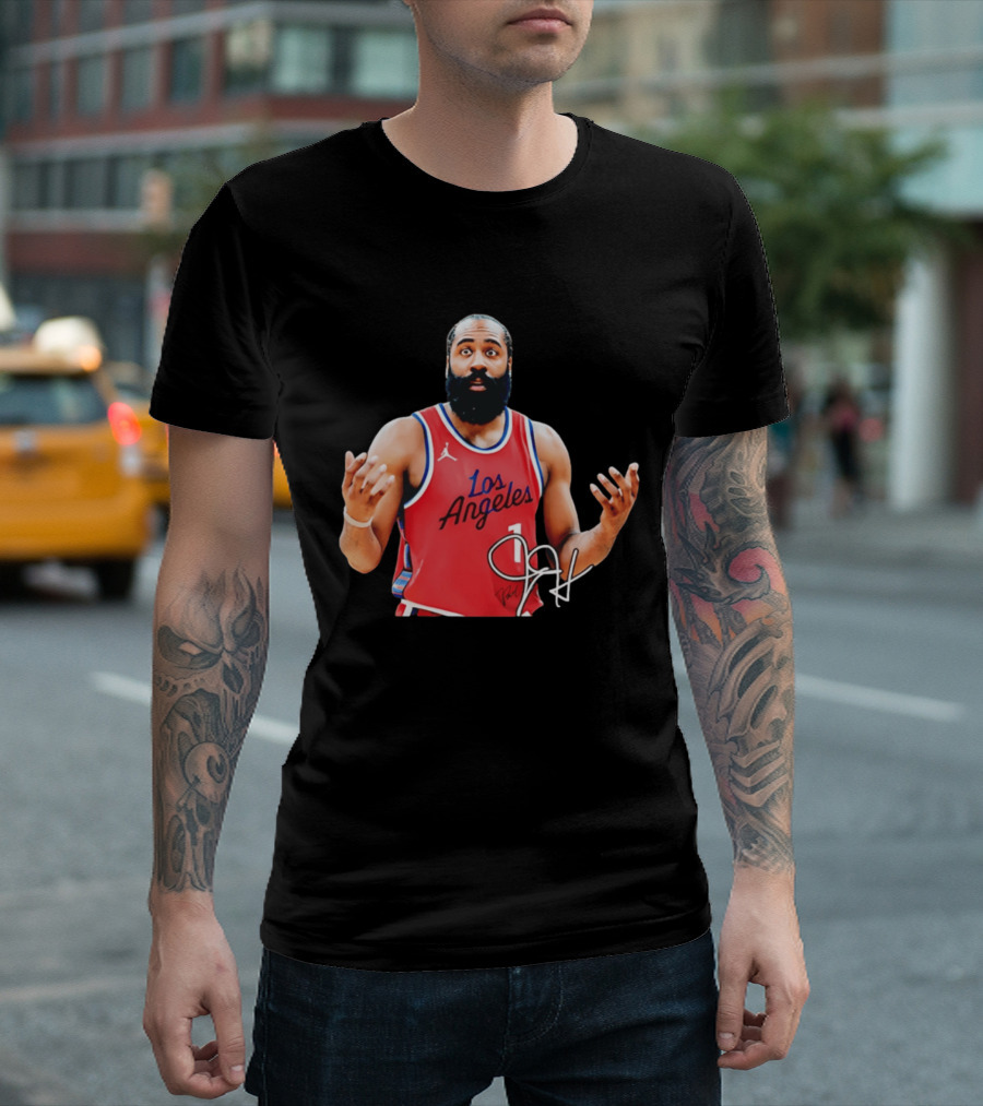 James Harden Los Angeles Basketball Jersey Player Collage T-Shirt