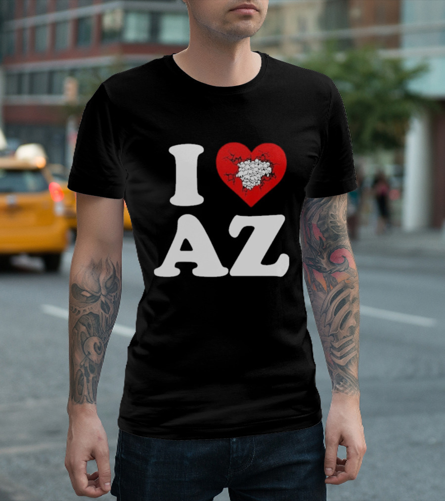Gatecreeper I Heart Arizona Skull Heart T-Shirt