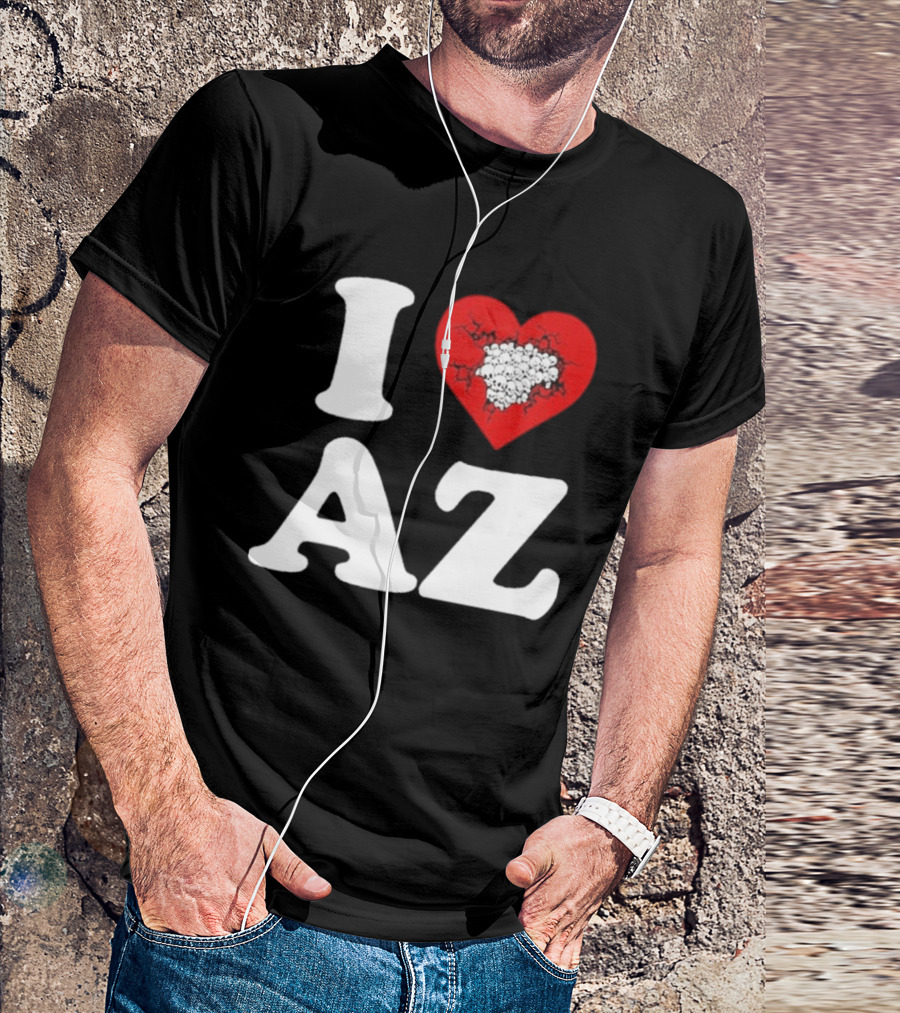 Gatecreeper I Heart Arizona Skull Heart T-Shirt
