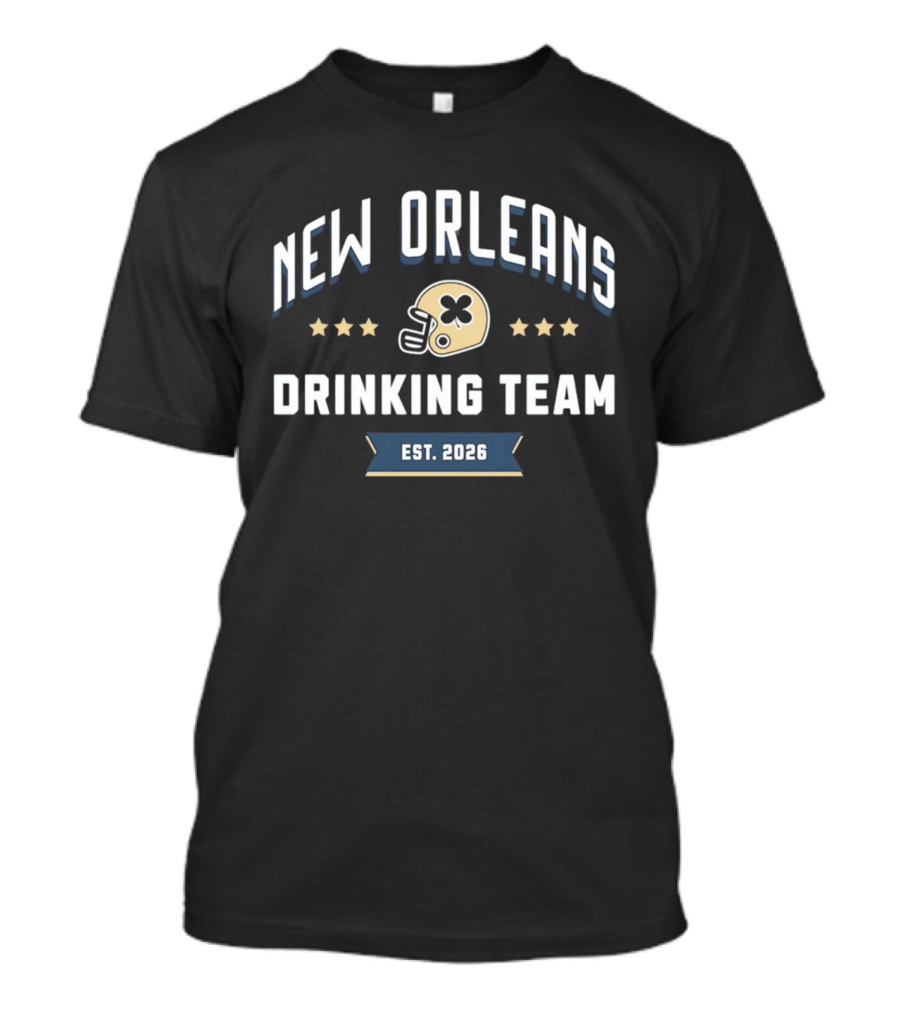 New Orleans Drinking Team Est. 2026 Football Helmet Stars T-Shirt