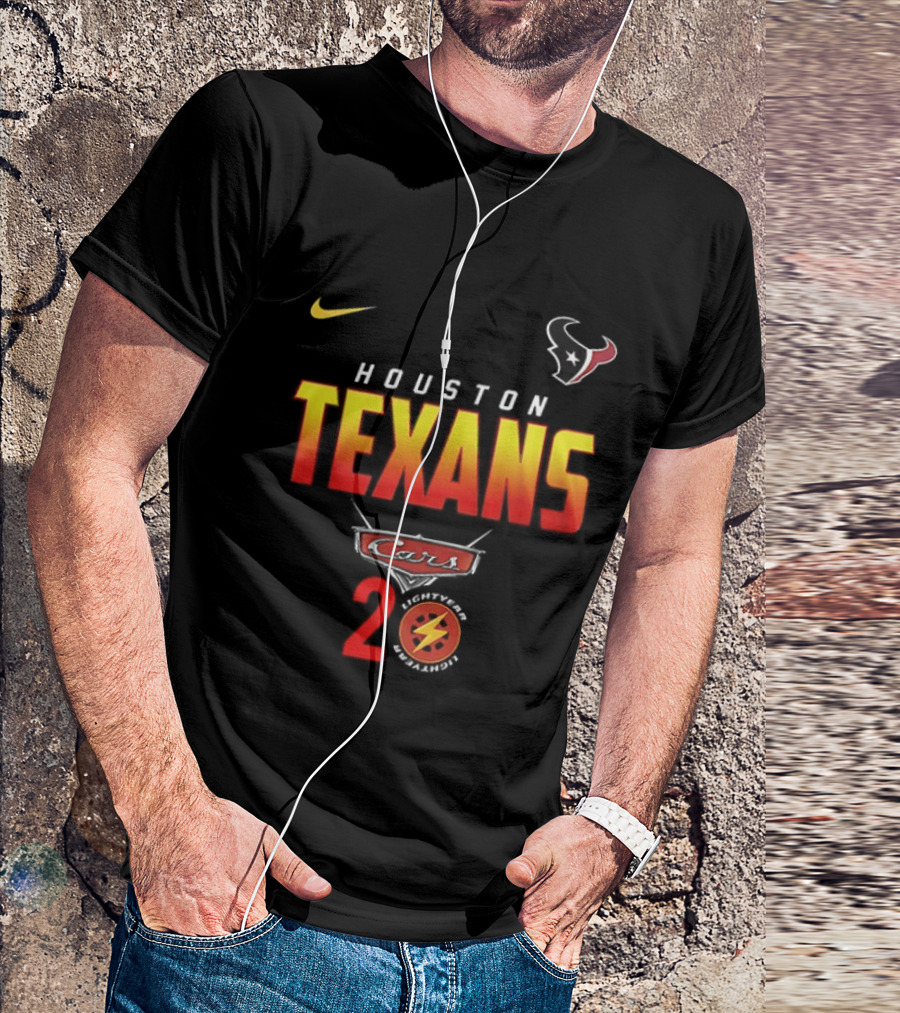 Houston Texans Cars 20 Nike Anniversary Lightning Bolt T-Shirt