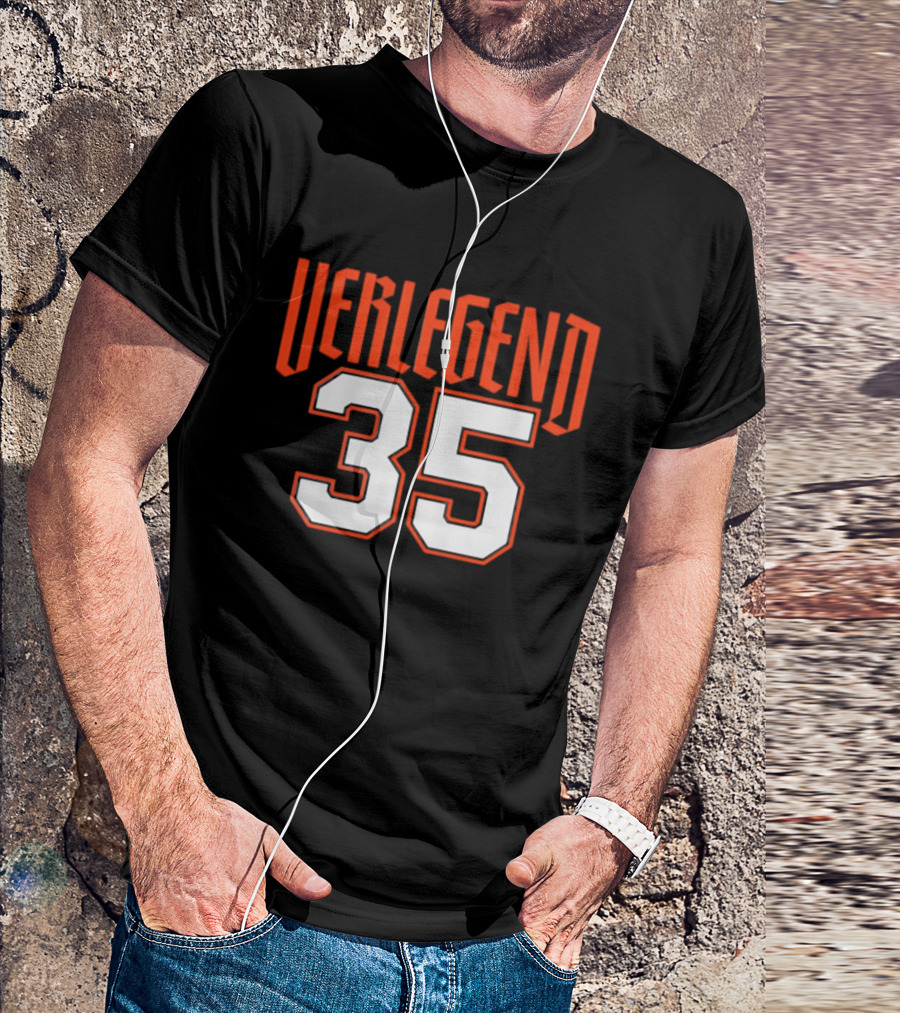 Verlegend 35 Detroit Tigers Justin Verlander Pitcher T-Shirt