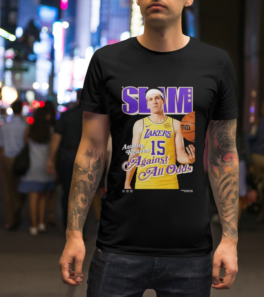 SLAM Cover Austin Reaves Against All Odds Los Angeles Lakers NBA T-Shirt