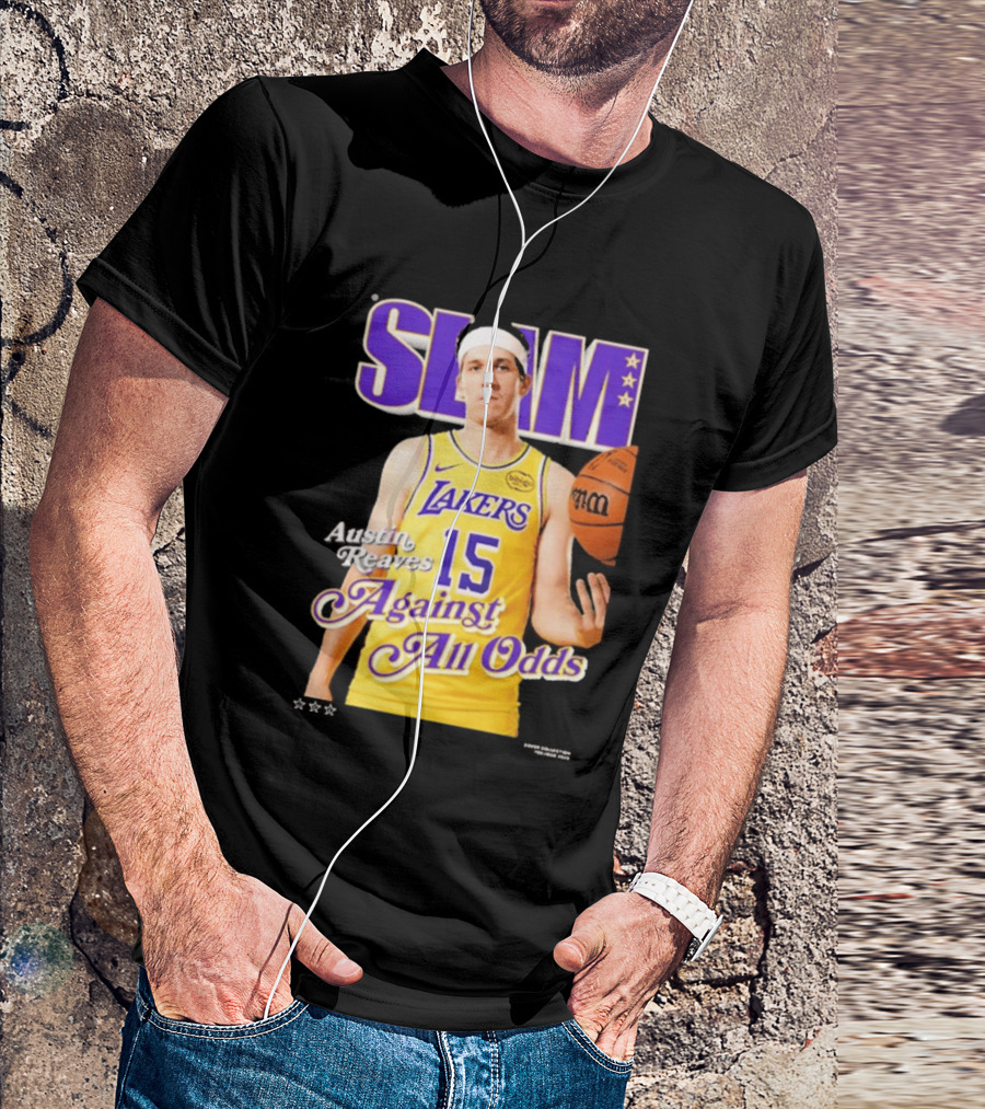 SLAM Cover Austin Reaves Against All Odds Los Angeles Lakers NBA T-Shirt