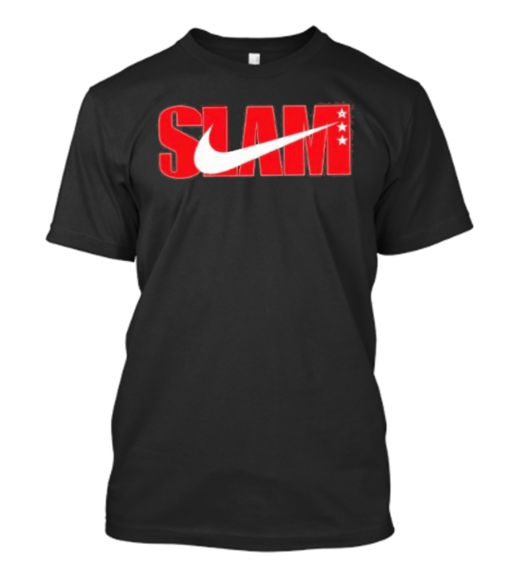 SLAM Nike Red White Collaboration Swoosh Stars T-Shirt