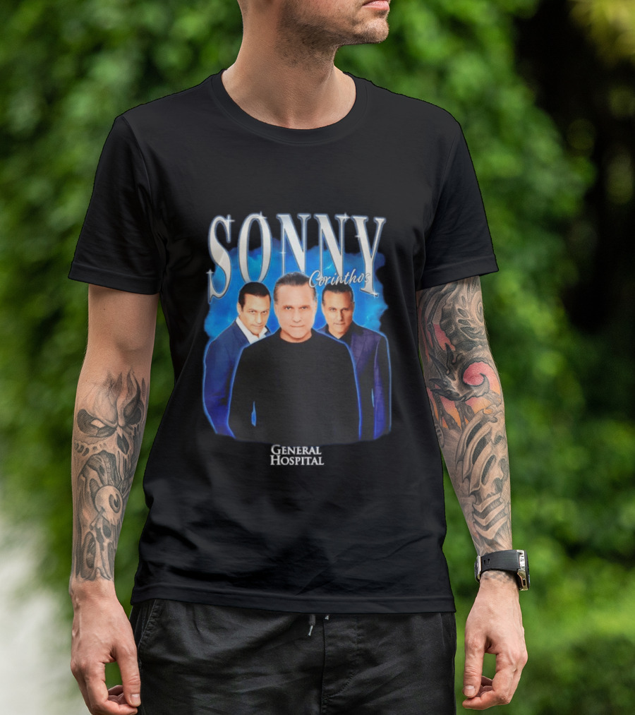 Sonny Corinthos General Hospital Soap Opera Character Trio Blue T-Shirt