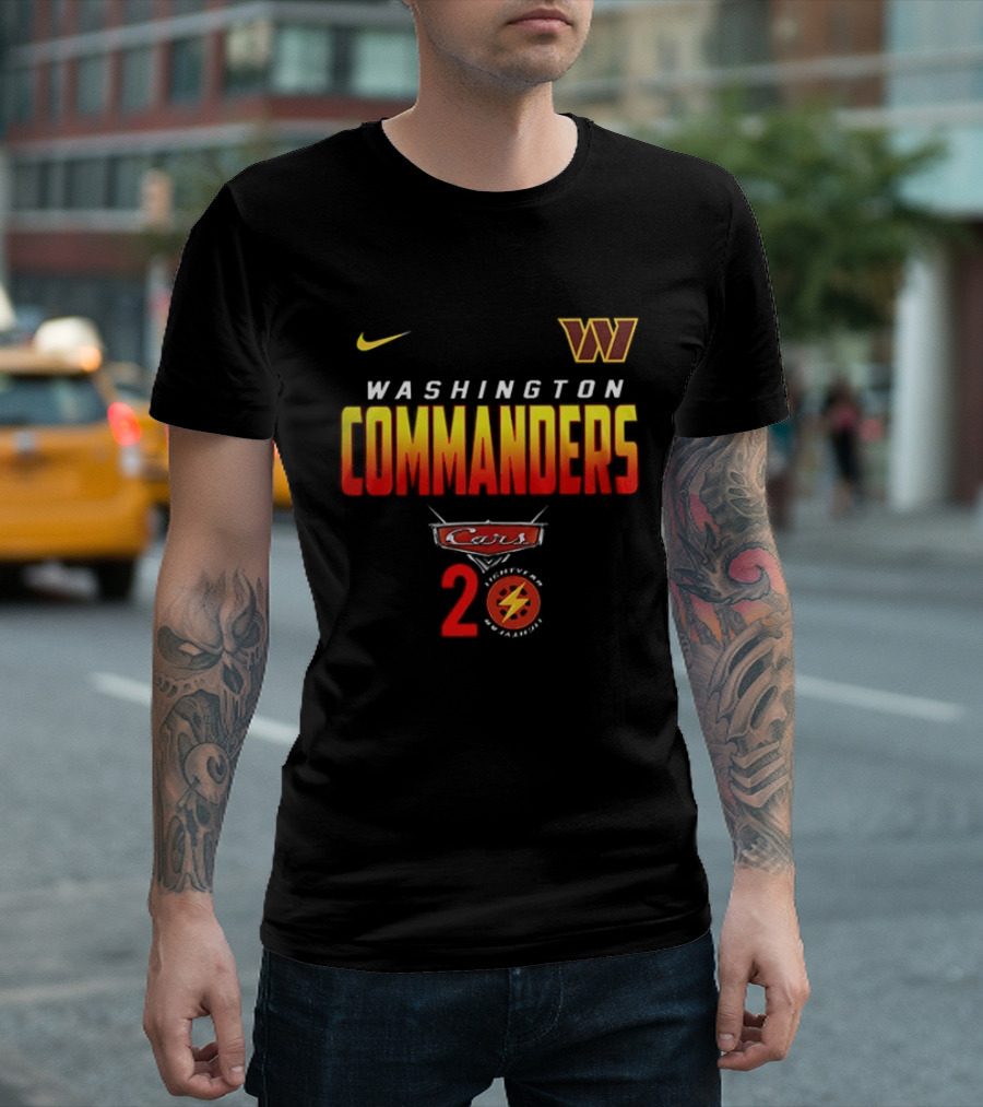 Washington Commanders Nike Cars 20th Anniversary T-Shirt