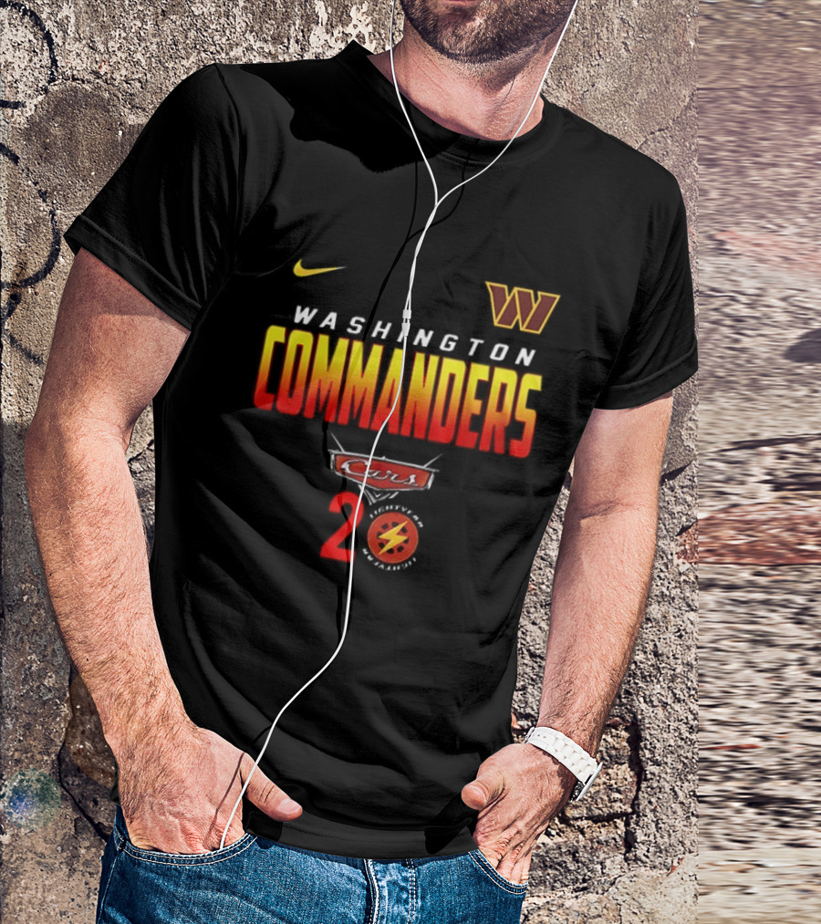 Washington Commanders Nike Cars 20th Anniversary T-Shirt