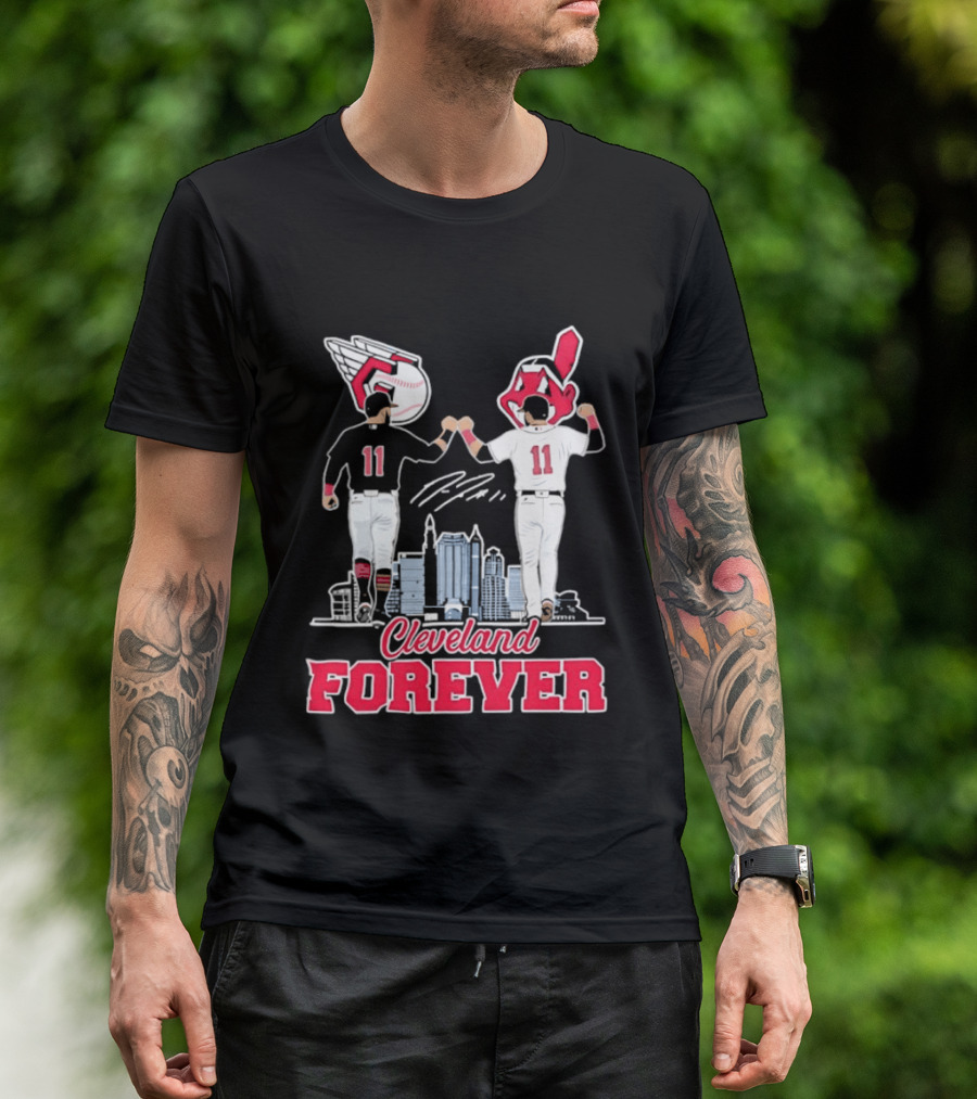 Cleveland Forever Baseball Guardians Indians Heritage Skyline Legends T-Shirt