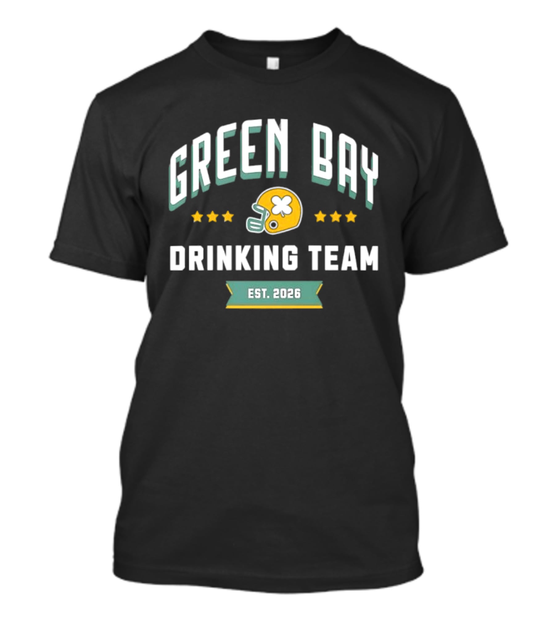 Green Bay Drinking Team Est 2026 Helmet Stars T-Shirt