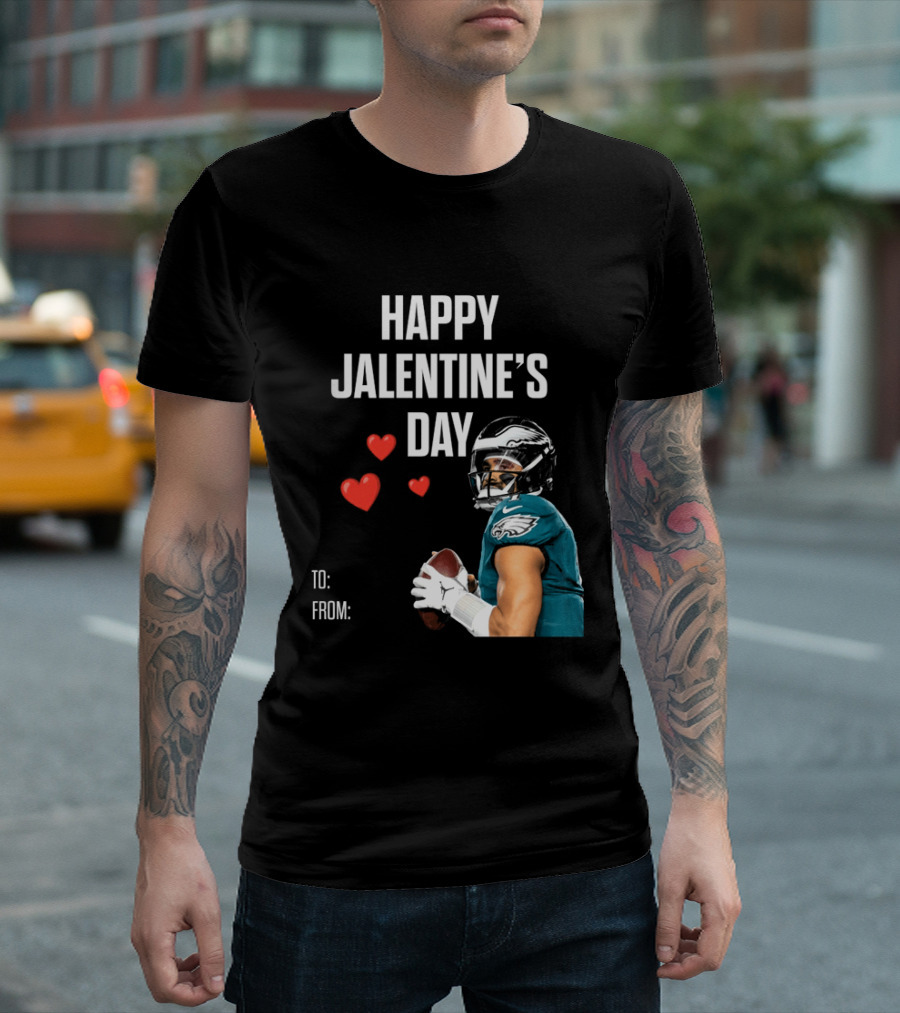 Philadelphia Eagles Happy Jalentine's Day Football Celebration T-Shirt